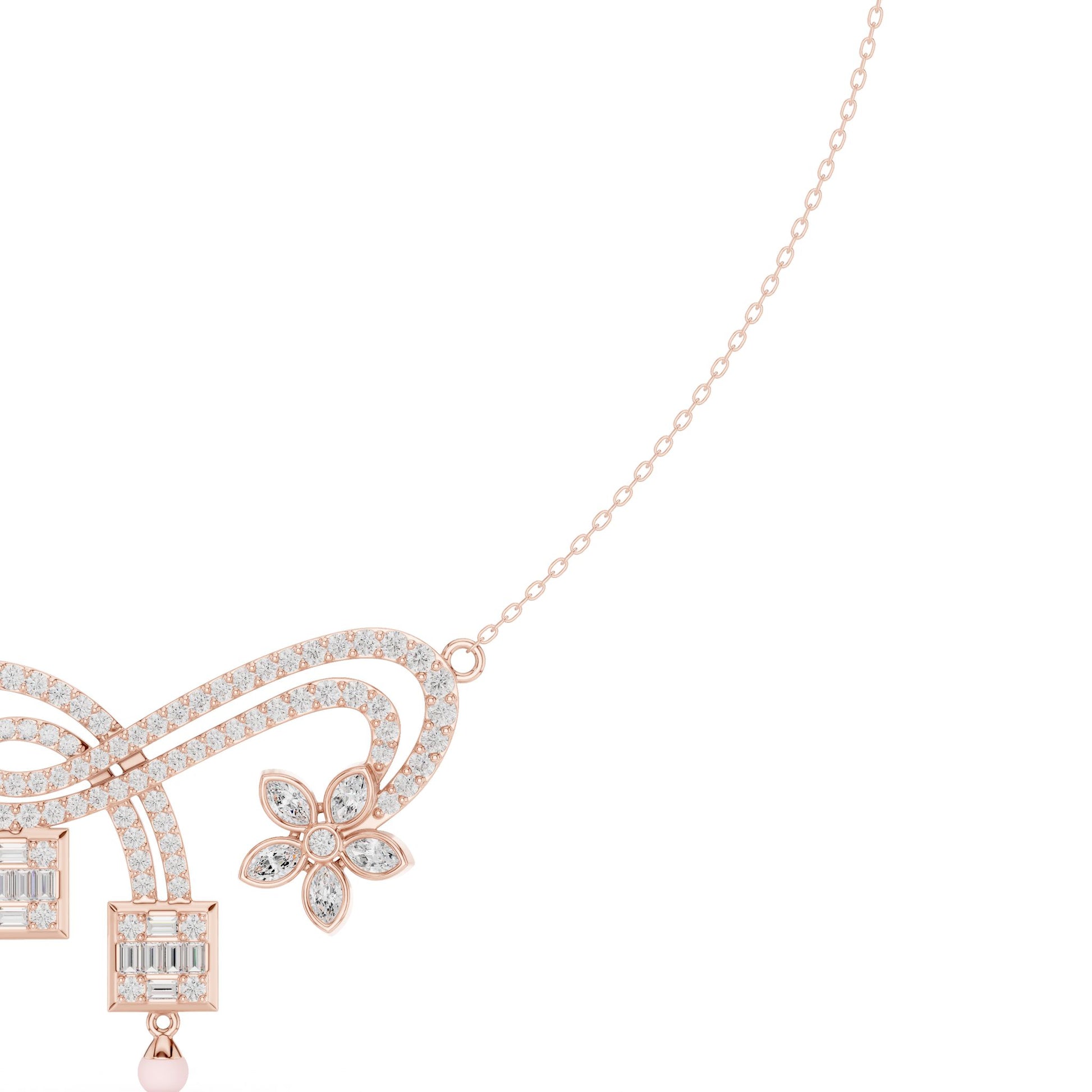 Pear Lab Grown Diamond Vintage Pendant