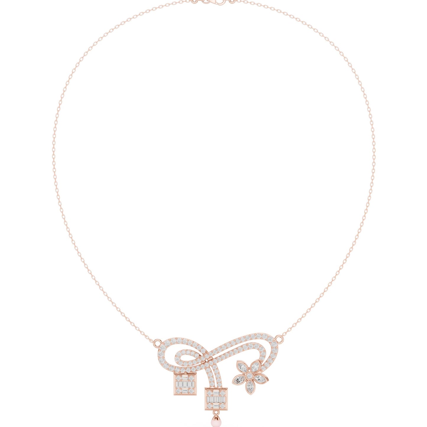 Pear Lab Grown Diamond Vintage Pendant