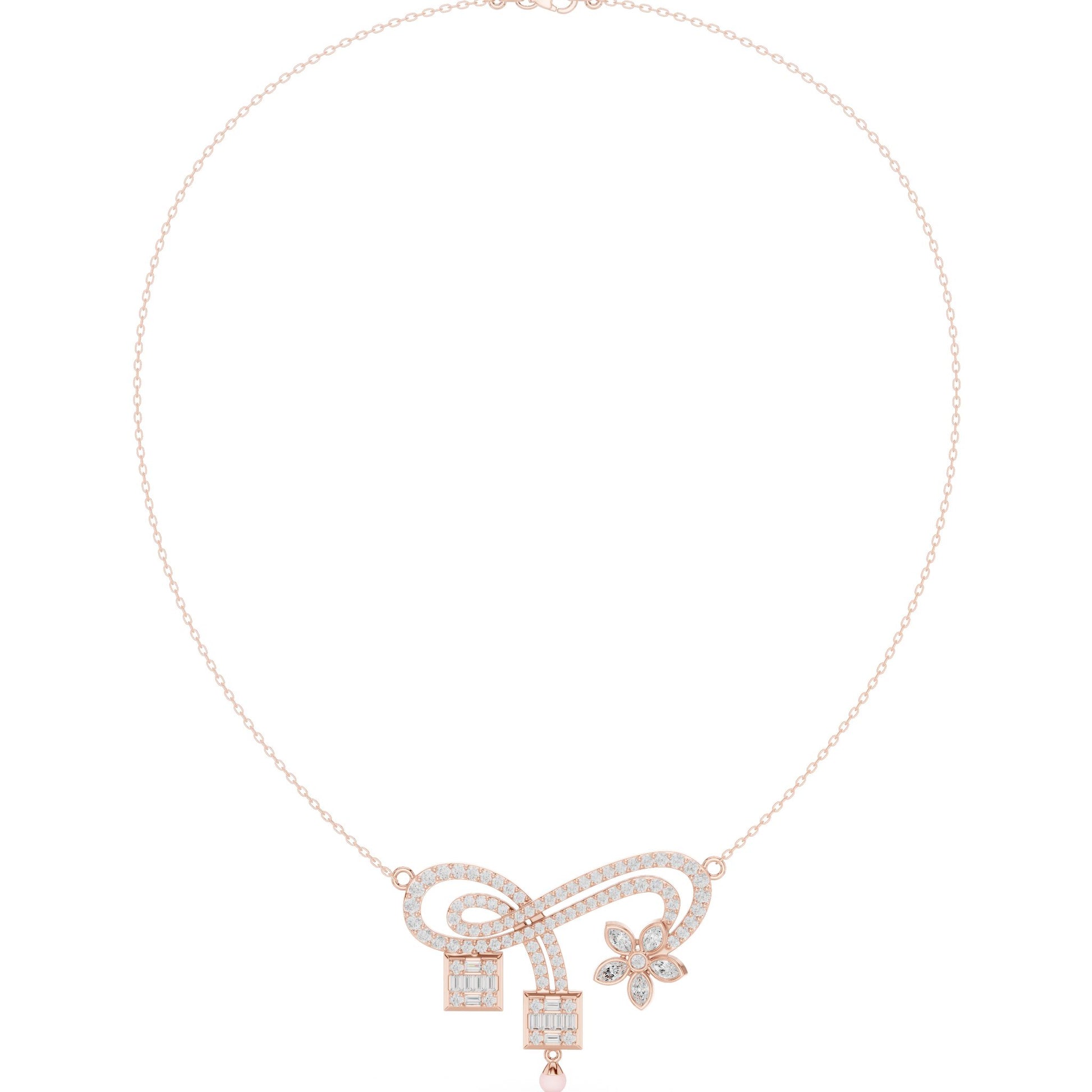 Pear Lab Grown Diamond Vintage Pendant
