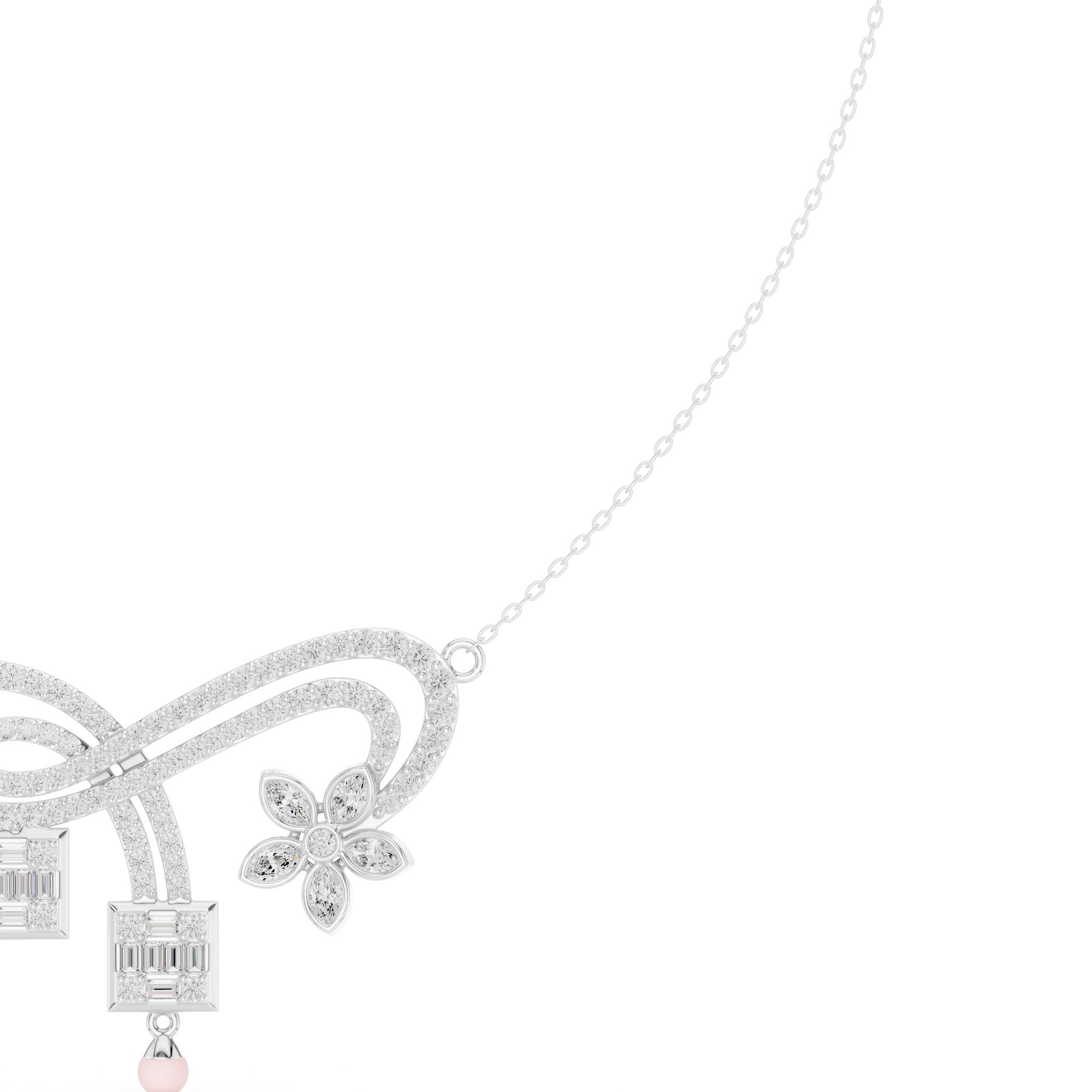 Pear Lab Grown Diamond Vintage Pendant