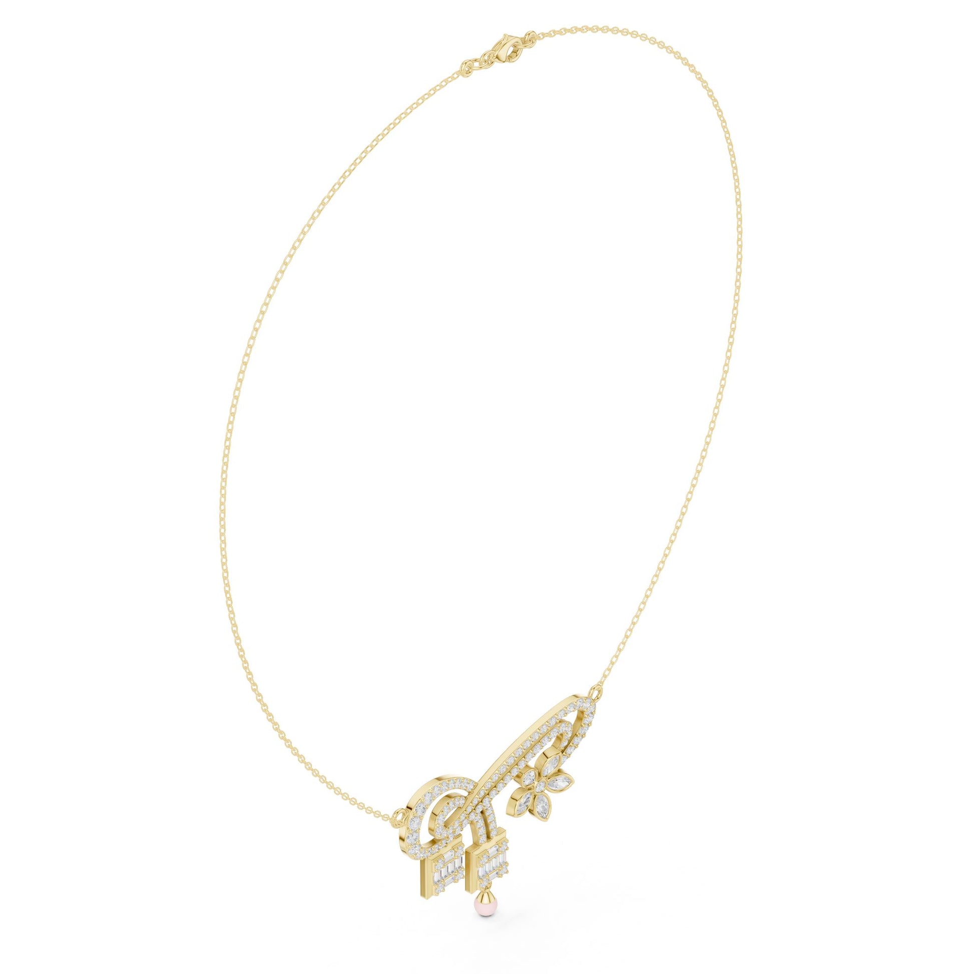 Pear Lab Grown Diamond Vintage Pendant