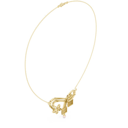 Pear Lab Grown Diamond Vintage Pendant