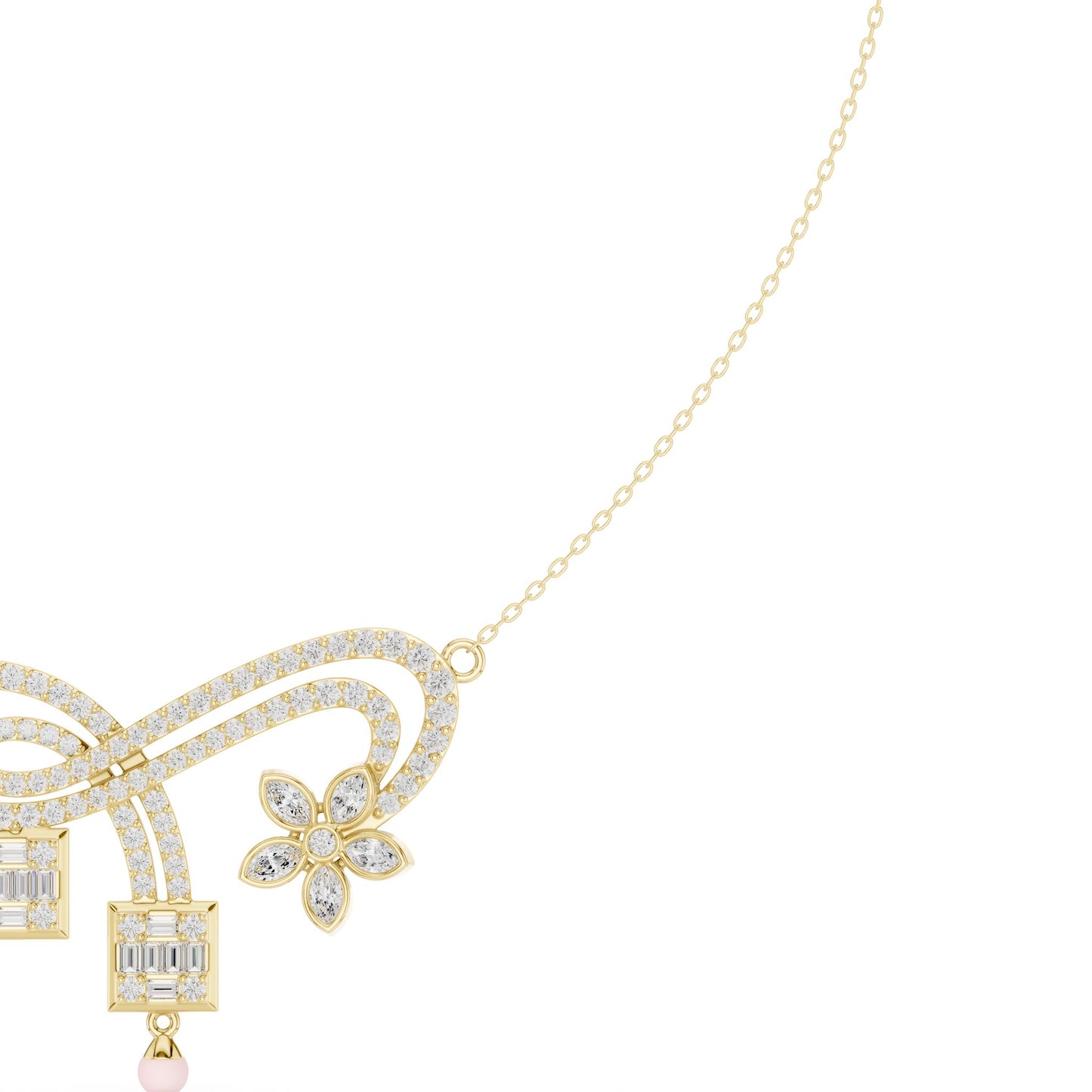 Pear Lab Grown Diamond Vintage Pendant
