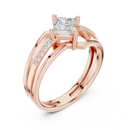 Princess Lab Grown Diamond Bypass Engagement Ring