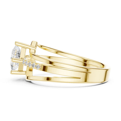 Princess Lab Grown Diamond Bypass Engagement Ring