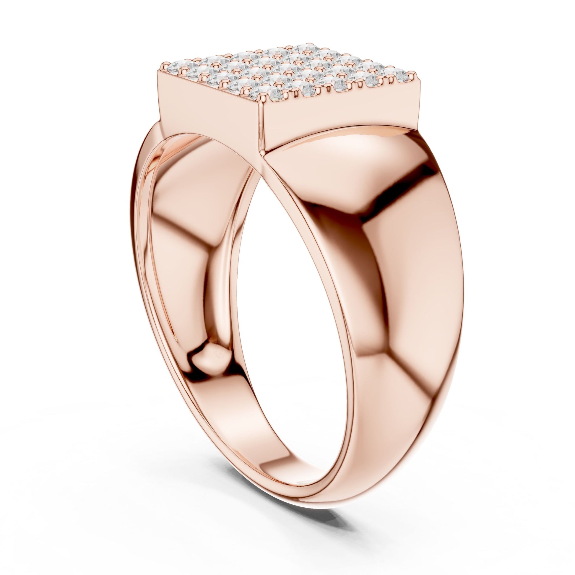 Men's Princess Lab Grown Diamond Cluster Ring