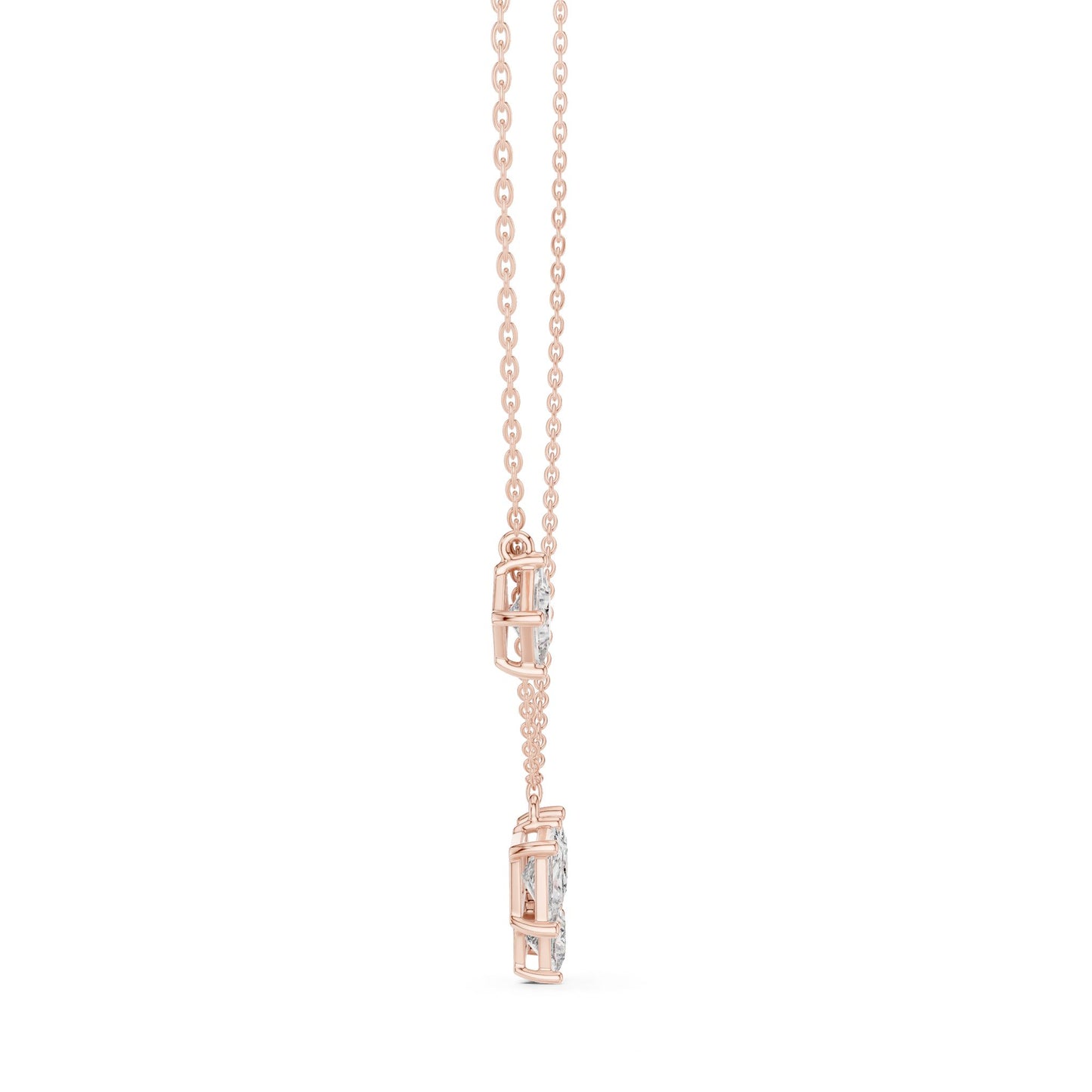 Princess Lab Grown Diamond Cluster Pendant