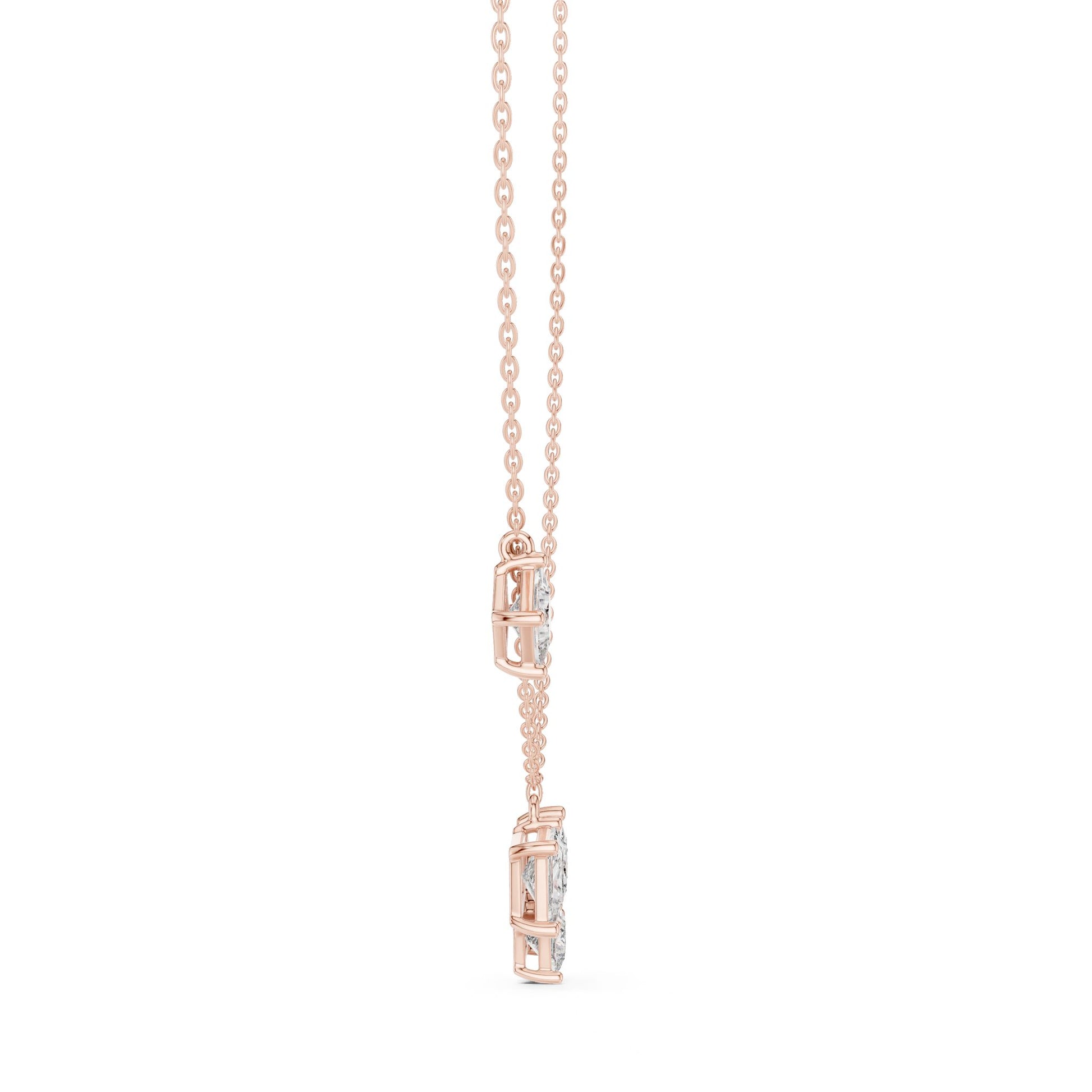 Princess Lab Grown Diamond Cluster Pendant