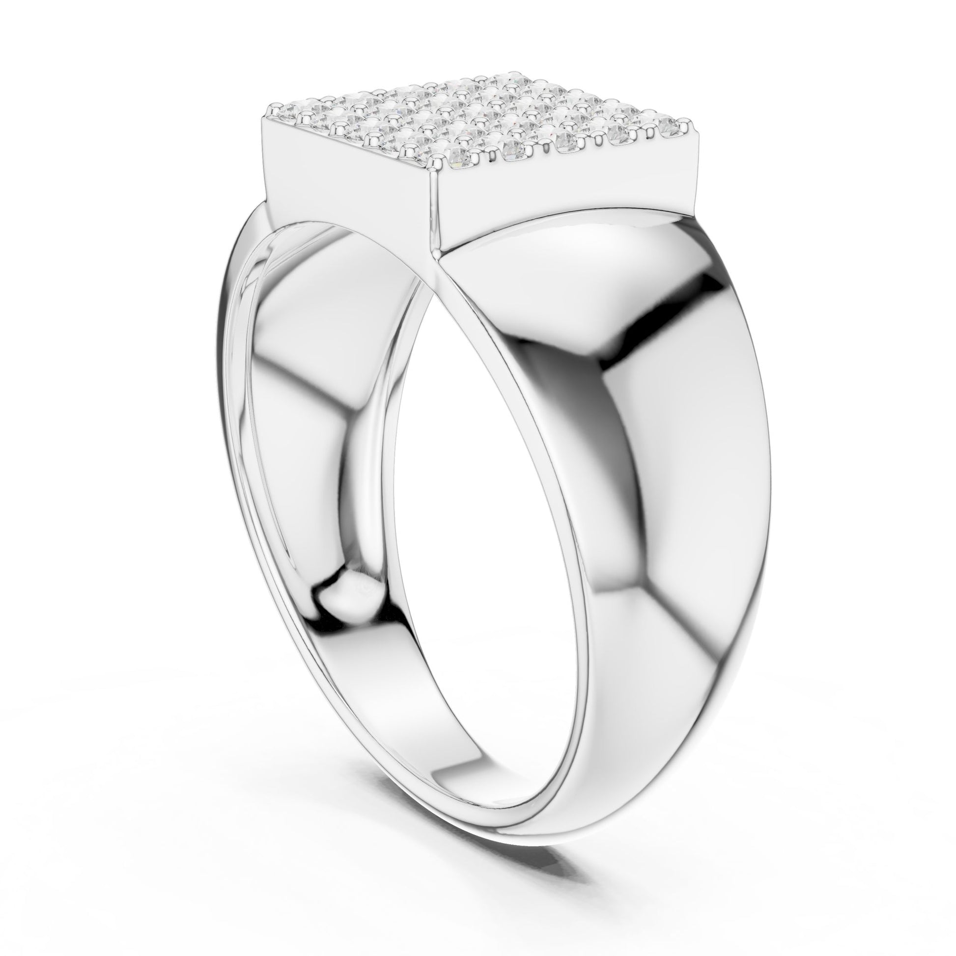 Men's Princess Lab Grown Diamond Cluster Ring