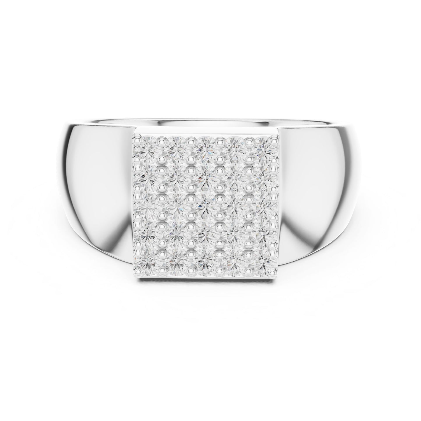 Men's Princess Lab Grown Diamond Cluster Ring
