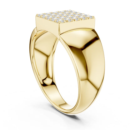Men's Princess Lab Grown Diamond Cluster Ring