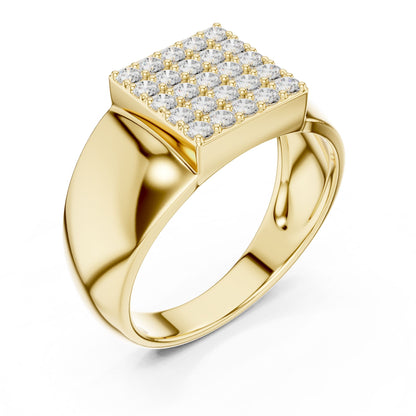 Men's Princess Lab Grown Diamond Cluster Ring