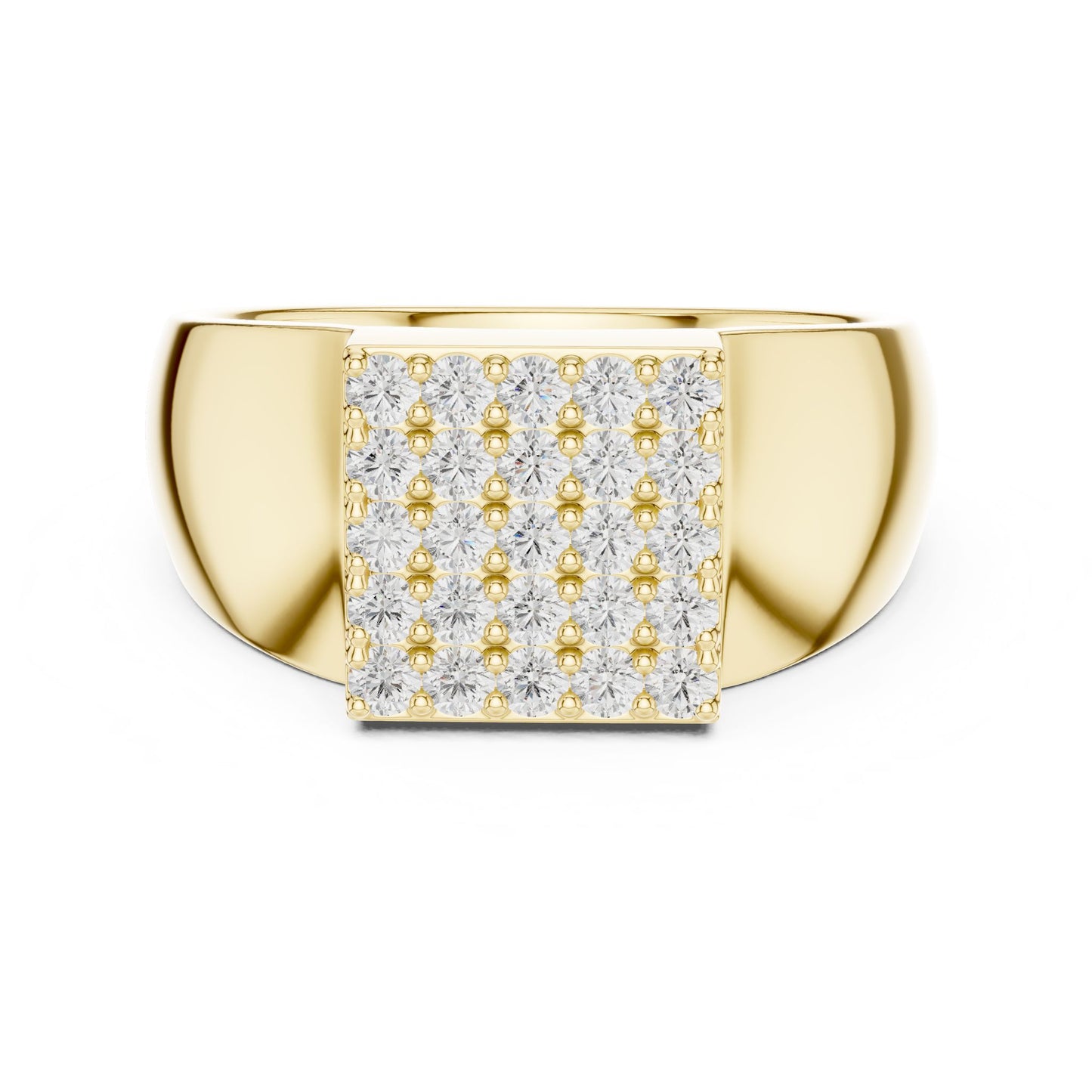 Men's Princess Lab Grown Diamond Cluster Ring