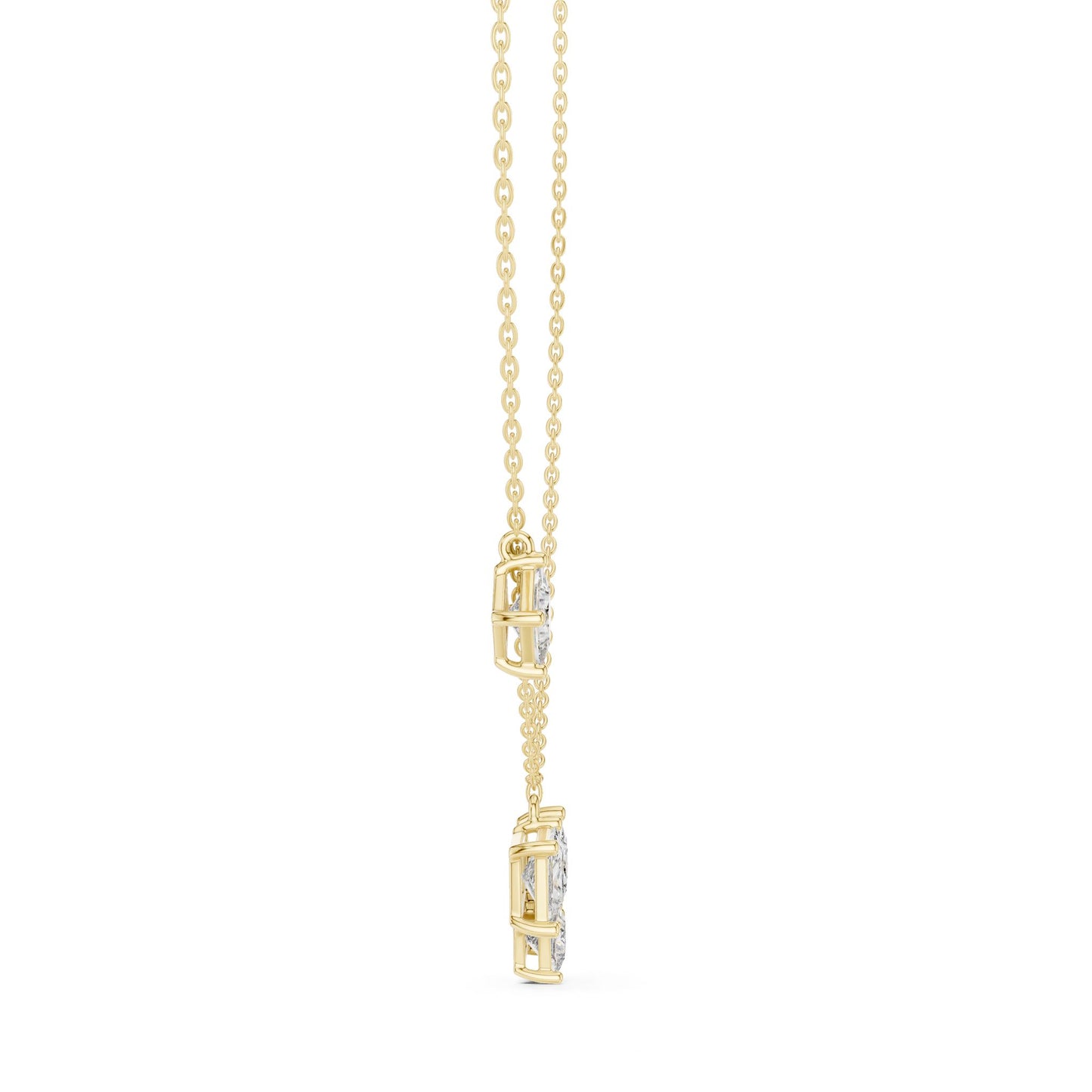 Princess Lab Grown Diamond Cluster Pendant