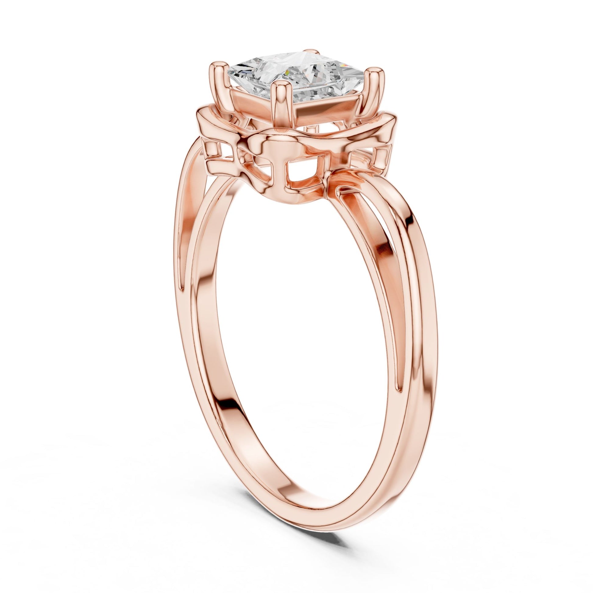 Princess Lab Grown Diamond Halo Engagement Ring