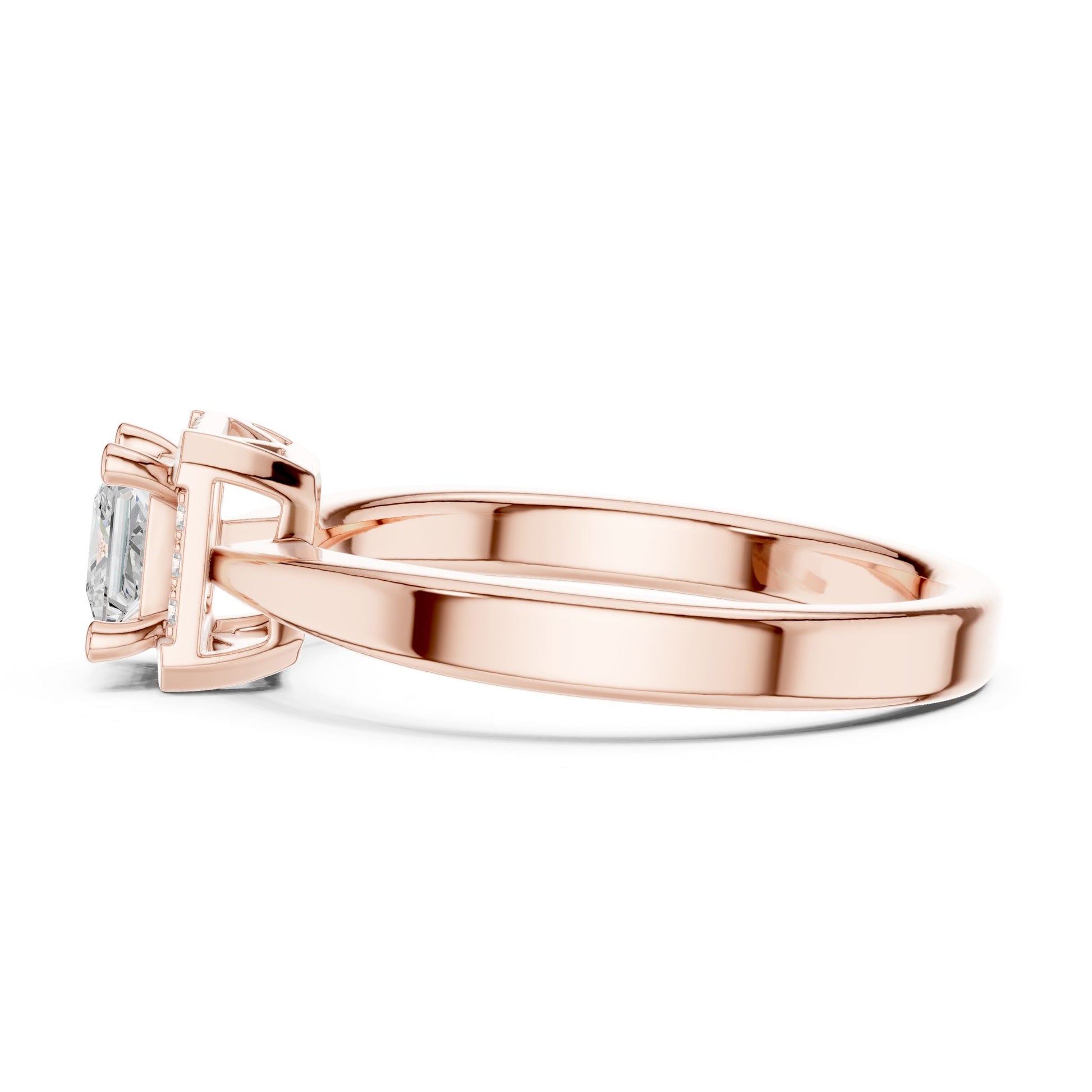Princess Lab Grown Diamond Halo Engagement Ring