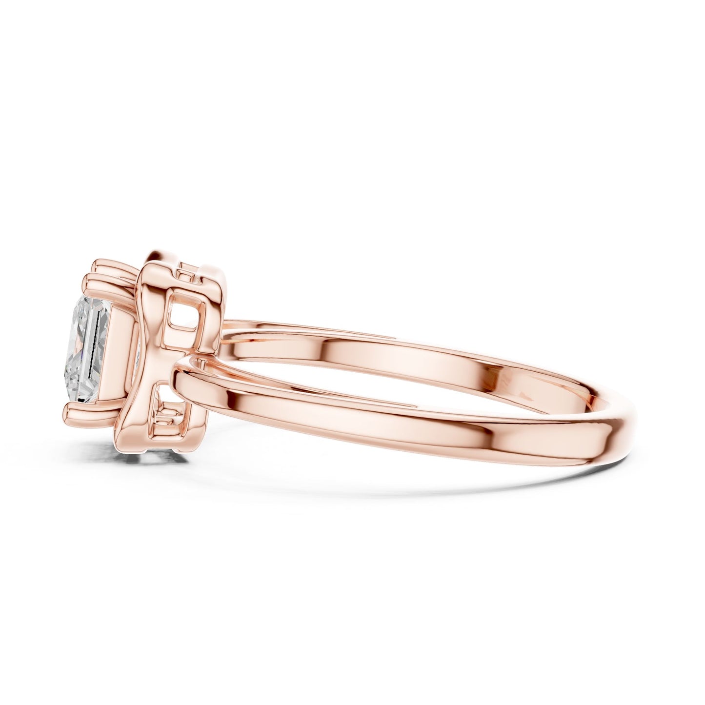 Princess Lab Grown Diamond Halo Engagement Ring
