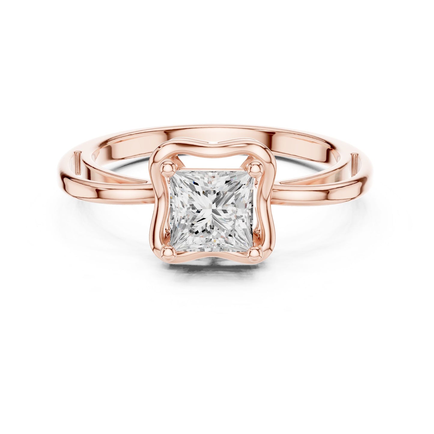 Princess Lab Grown Diamond Halo Engagement Ring