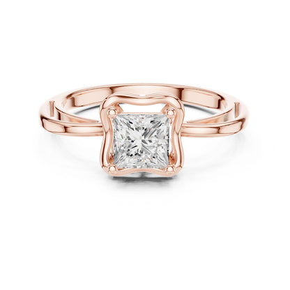 Princess Lab Grown Diamond Halo Engagement Ring
