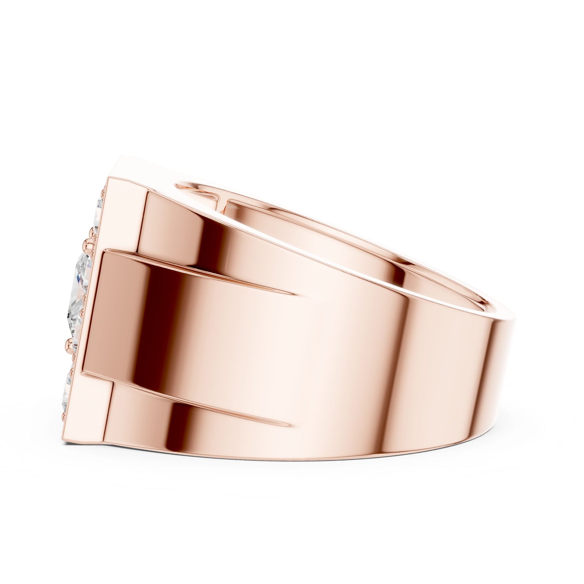 Men's Princess Lab Grown Diamond Halo Ring