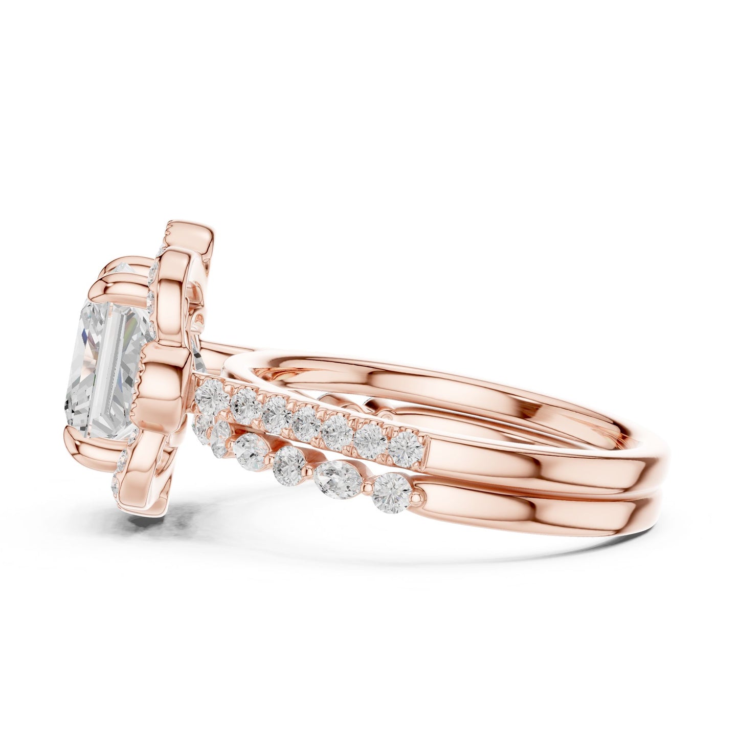 Princess Lab Grown Diamond Halo Engagement Ring