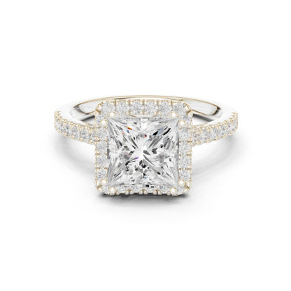 Princess Lab Grown Diamond Halo Engagement Ring