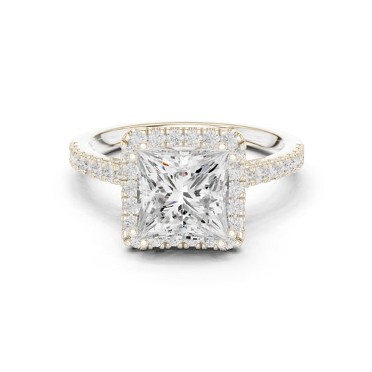 Princess Lab Grown Diamond Halo Engagement Ring