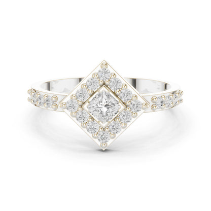 Princess Lab Grown Diamond Halo Engagement Ring
