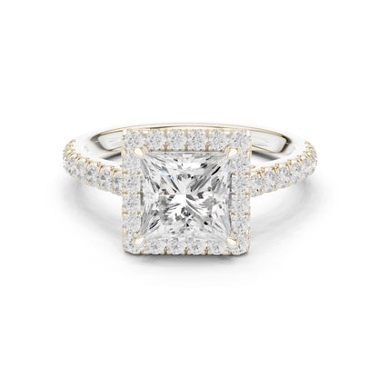 Princess Lab Grown Diamond Halo Engagement Ring