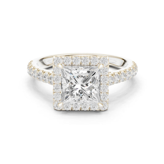 Princess Lab Grown Diamond Halo Engagement Ring