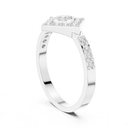 Princess Lab Grown Diamond Halo Engagement Ring