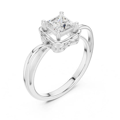 Princess Lab Grown Diamond Halo Engagement Ring