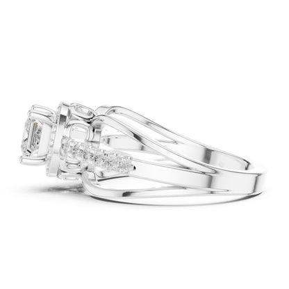 Princess Lab Grown Diamond Halo Engagement Ring