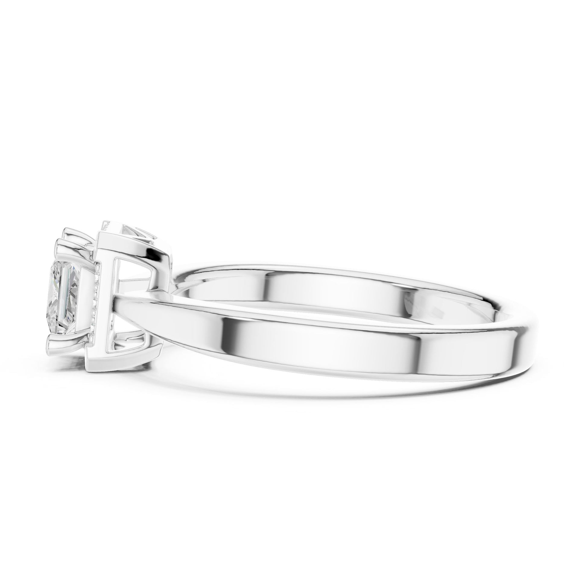 Princess Lab Grown Diamond Halo Engagement Ring