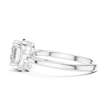 Princess Lab Grown Diamond Halo Engagement Ring