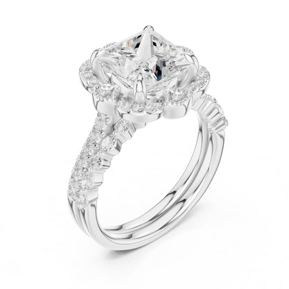 Princess Lab Grown Diamond Halo Engagement Ring