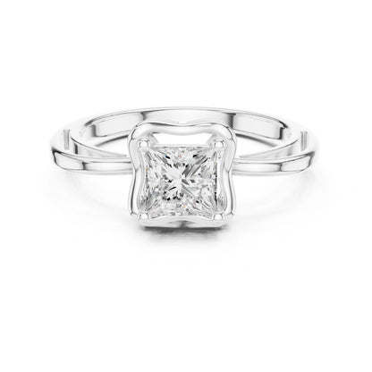 Princess Lab Grown Diamond Halo Engagement Ring