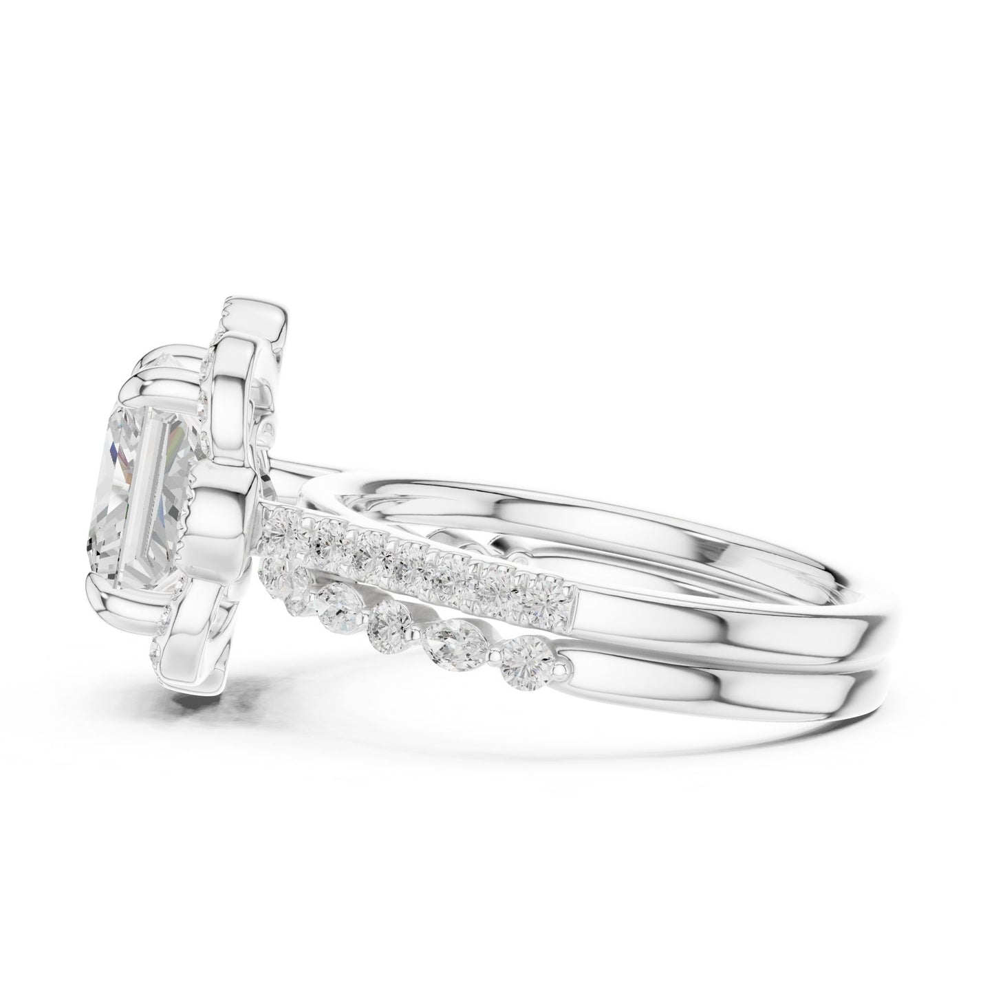 Princess Lab Grown Diamond Halo Engagement Ring