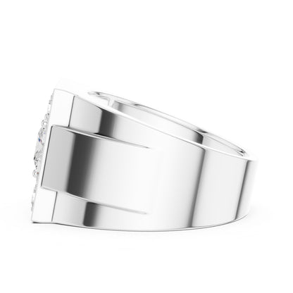 Men's Princess Lab Grown Diamond Halo Ring