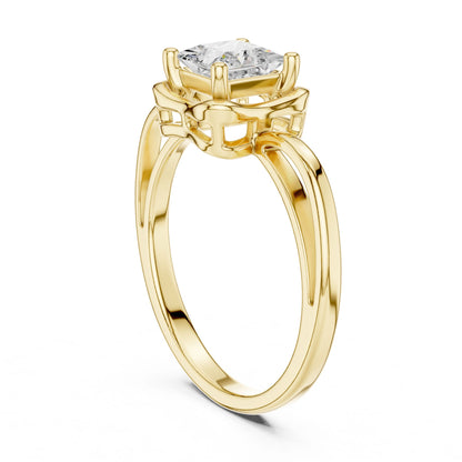 Princess Lab Grown Diamond Halo Engagement Ring