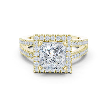 Princess Lab Grown Diamond Halo Engagement Ring