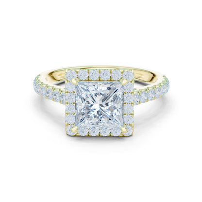 Princess Lab Grown Diamond Halo Engagement Ring