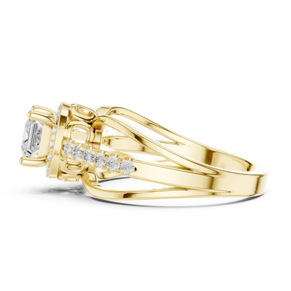 Princess Lab Grown Diamond Halo Engagement Ring
