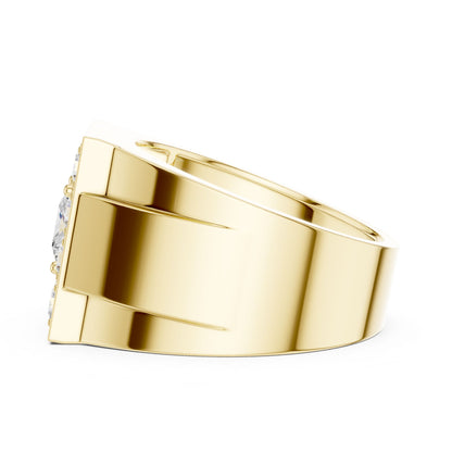 Men's Princess Lab Grown Diamond Halo Ring