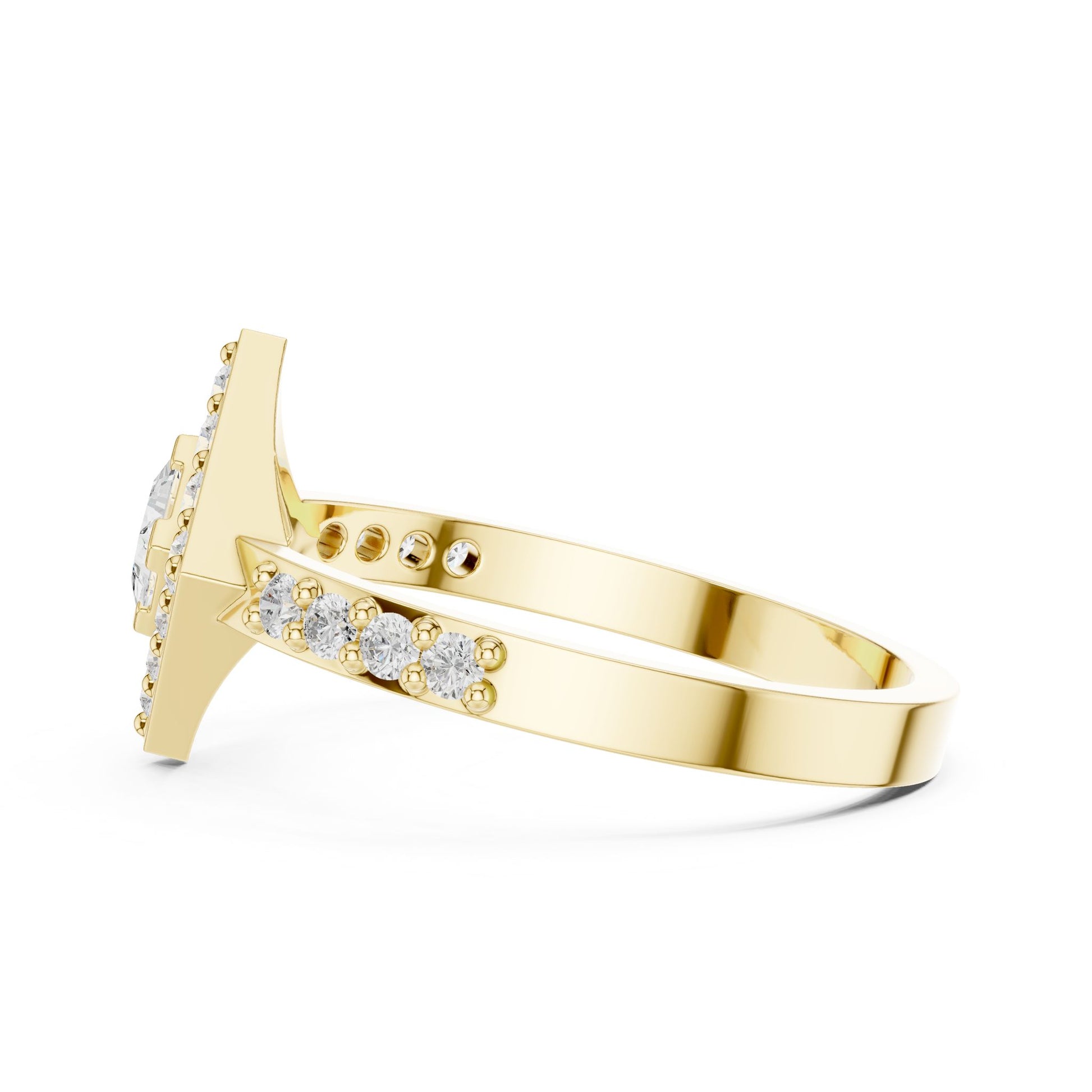 Princess Lab Grown Diamond Halo Engagement Ring