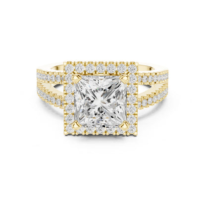 Princess Lab Grown Diamond Halo Engagement Ring