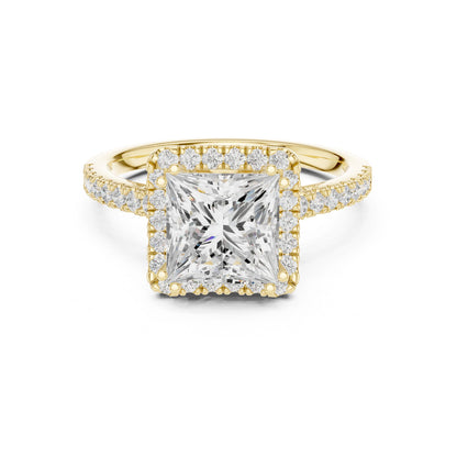 Princess Lab Grown Diamond Halo Engagement Ring