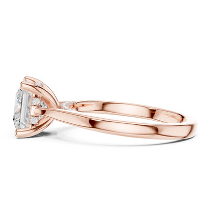 Princess Lab Grown Diamond Hidden Halo Engagement Ring