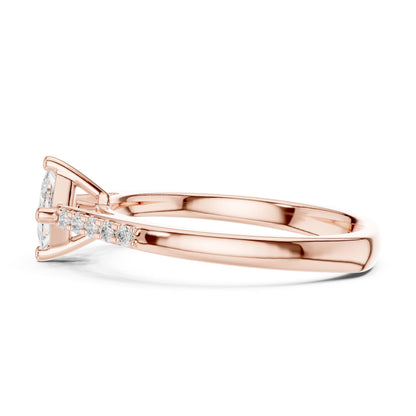 Princess Lab Grown Diamond Side-Stone Engagement Ring