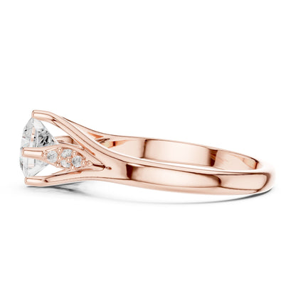 Princess Lab Grown Diamond Side-Stone Engagement Ring